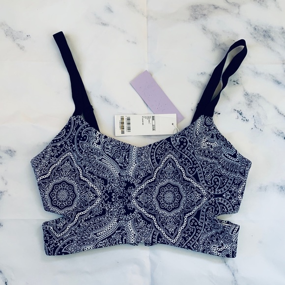 Bandana Print Cutout Crop Top Size Small - Picture 1 of 6